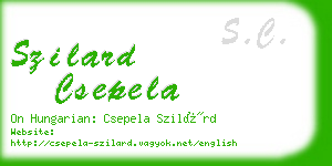 szilard csepela business card